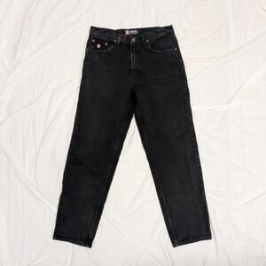 Black rigid denim jeans size